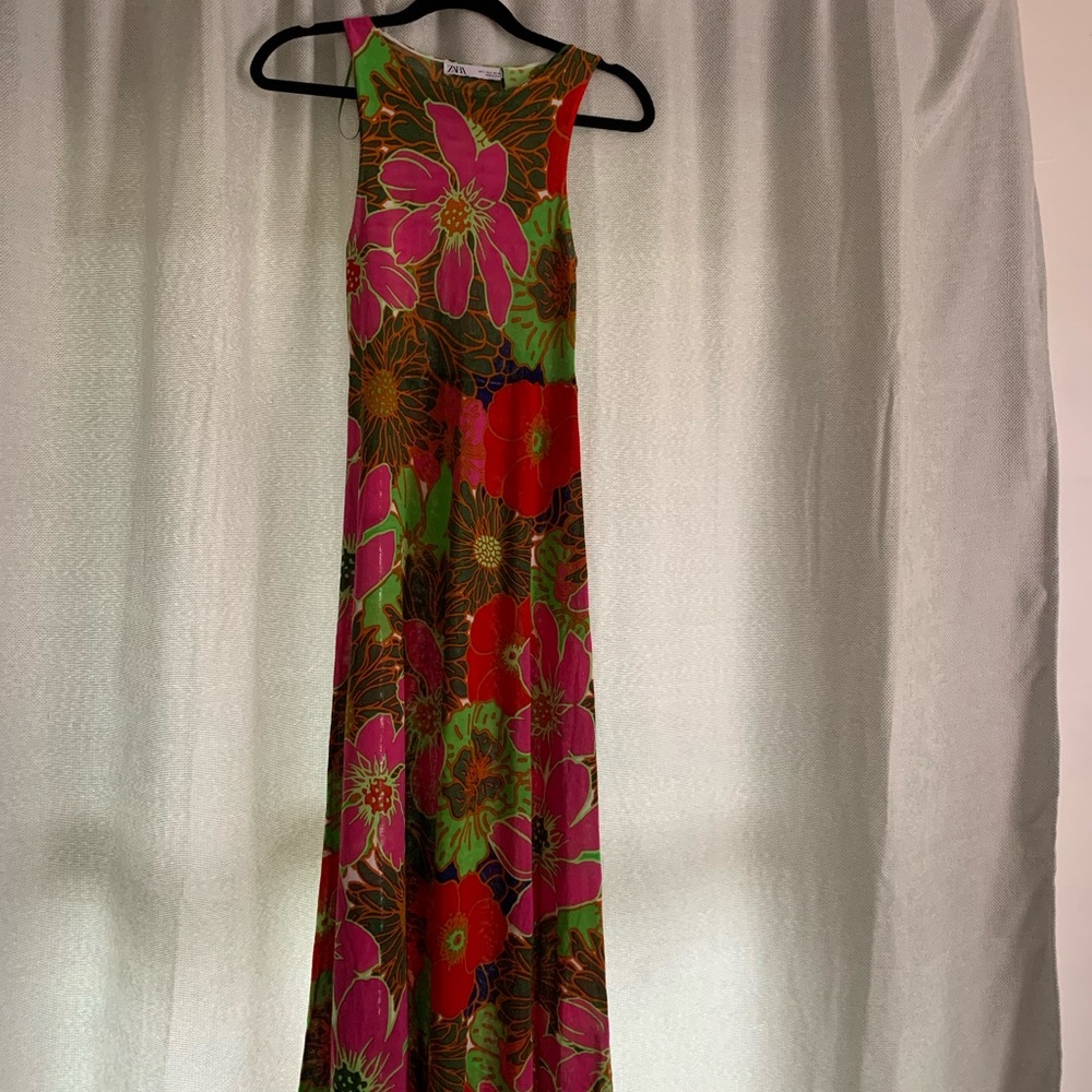 Zara floral midi dress